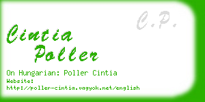 cintia poller business card